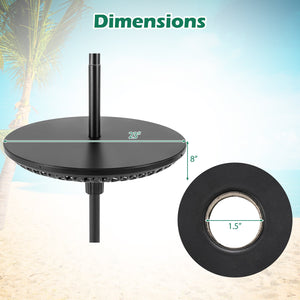 Patio Umbrella Table Tray Adjustable with Umbrella Poles-Black view 5