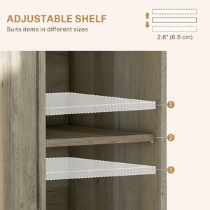 Modern Sideboard, Buffet Cabinet with Storage Cabinets, Drawers and Adjustable Shelves for Living Room, Washed Grey
