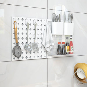 Pegboard Combination Kit Combination Wall Organizer with Magnets and Hooks view 2