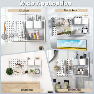 Pegboard Combination Kit Combination Wall Organizer with Magnets and Hooks view 6