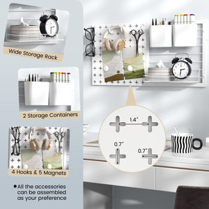 Pegboard Combination Kit Combination Wall Organizer with Magnets and Hooks view 8
