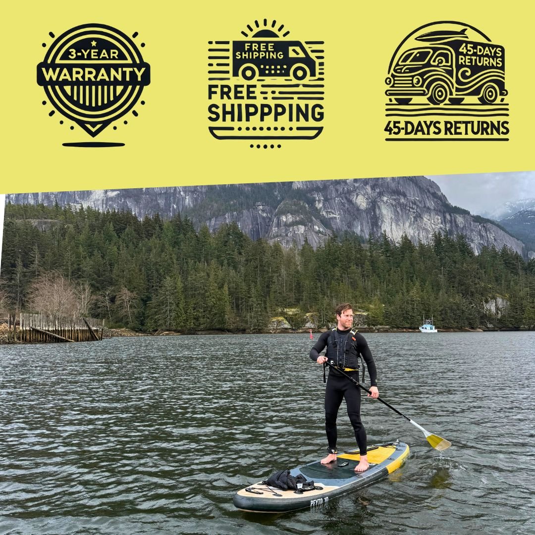 Peyto 11' Inflatable Paddleboard, Gold or Blue, 325 lb Capacity | The Wild Tribe
