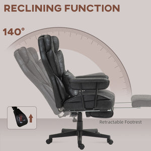Big and Tall Office Chair with Foot Rest, 400LBS High Back Desk Chair with Padded Armrests, Lumbar Support – view 5