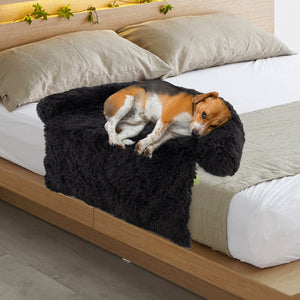 Plush Calming Dog Couch Bed with Anti-Slip Bottom-M view 2
