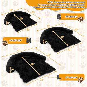 Plush Calming Dog Couch Bed with Anti-Slip Bottom-M view 4