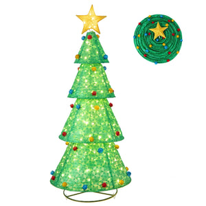 Pop-Up Christmas Tree with 200 Warm White LED Lights view 4