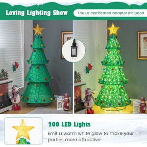 Pop-Up Christmas Tree with 200 Warm White LED Lights view 6