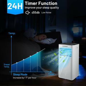 Portable Air Conditioner 10000 BTU Evaporative Air Cooler Dehumidifier-White view 9