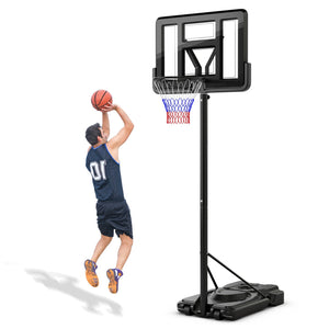 Portable Basketball Hoop with 9-Position Adjustable Height view 4