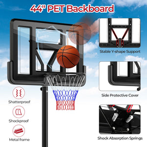 Portable Basketball Hoop with 9-Position Adjustable Height view 8