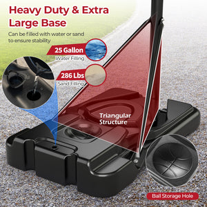 Portable Basketball Hoop with 9-Position Adjustable Height view 9