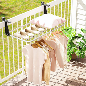 Portable Clothes Drying Rack Aluminum Towel Rack with Adjustable and Foldable Brackets view 3