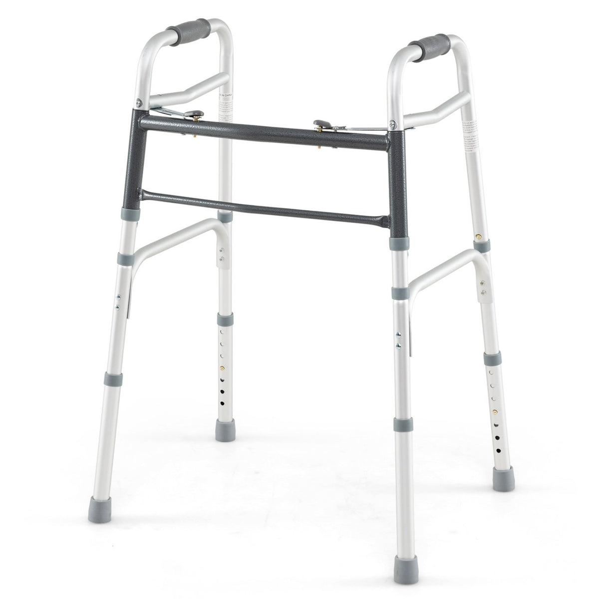 2-Button Folding Walker Lightweight with 7-Level Adjustable Height view 2