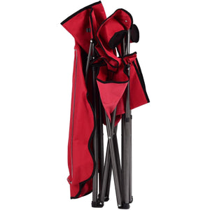Portable Folding Beach Canopy Chair with Cup Holders-Red view 7