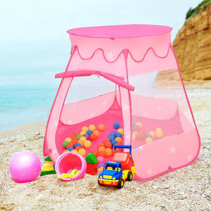 Pink Portable Kid Play House Play Tent with 100 Balls view 3