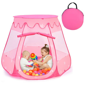 Pink Portable Kid Play House Play Tent with 100 Balls view 4