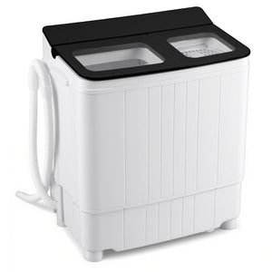 Portable Washing Machine 18 lbs Mini Laundry Machine with 11 LBS Washer-Black