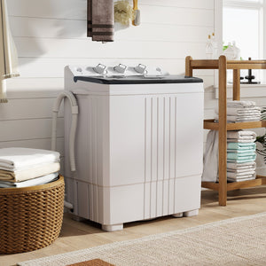 Portable Washing Machine with Built-in Drain Pump-Black view 2