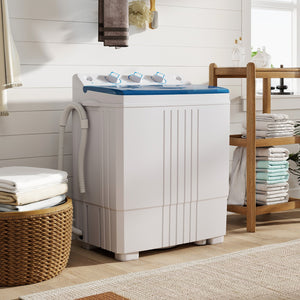 Portable Washing Machine with Built-in Drain Pump-Blue view 2