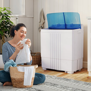 Portable Washing Machine with Built-in Drain Pump-Blue view 3