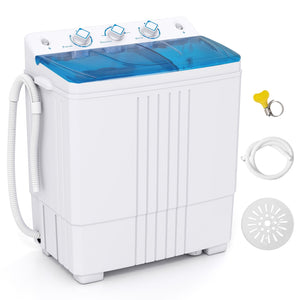 Portable Washing Machine with Built-in Drain Pump-Blue view 4