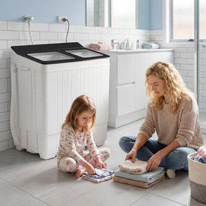 Portable Washing Machine with 18 LBS Washer and 8 LBS Spinner Combo-Black view 2