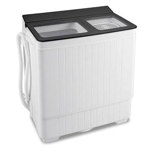 Portable Washing Machine with 18 LBS Washer and 8 LBS Spinner Combo-Gray