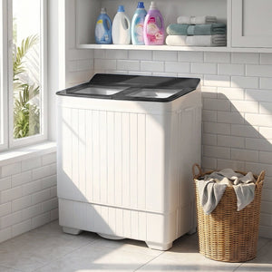 Portable Washing Machine with 18 LBS Washer and 8 LBS Spinner Combo-Gray view 3