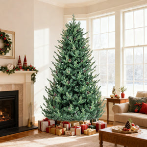 Pre-Lit Artificial Christmas Tree with Multicolored LED Lights-M view 3