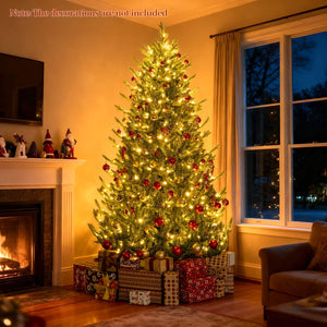 Pre-Lit Artificial Christmas Tree with Multicolored LED Lights-M view 6