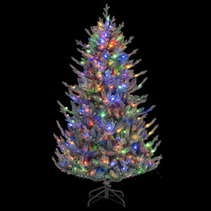 Pre-Lit Artificial Christmas Tree with Multicolored LED Lights-S view 4