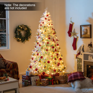 Pre-Lit Artificial Christmas Tree with Snow Flocked Branch Tips-M view 6