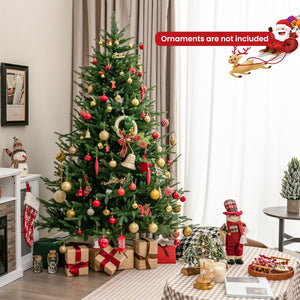 Pre-lit Christmas Tree with 280 Warm White LED Lights and 8 Lighting Modes-7 ft view 2