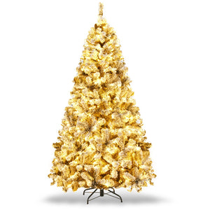 Pre-Lit Premium Snow Flocked Hinged Artificial Christmas Tree-7.5 ft view 7