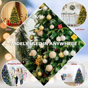 Pre-Lit Snowy Christmas Hinged Tree with Flash Modes and Multi-Color Lights-6 ft view 8