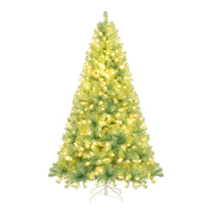 Pre-Lit Tinsel Christmas Tree Artificial Xmas Tree Home Office Party Seasonal Holiday Decoration-M