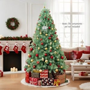 Pre-Lit Tinsel Christmas Tree Artificial Xmas Tree Home Office Party Seasonal Holiday Decoration-M view 6