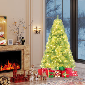 Pre-Lit Tinsel Christmas Tree Artificial Xmas Tree Home Office Party Seasonal Holiday Decoration-S view 2