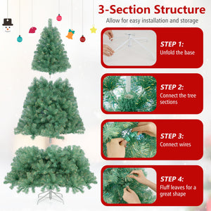 Pre-Lit Tinsel Christmas Tree Artificial Xmas Tree Home Office Party Seasonal Holiday Decoration-S view 9