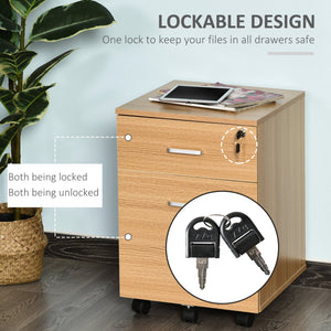 2 Drawer File Cabinet with Lock and Keys, Mobile Vertical Filing Cabinet with Wheels and Drawers – view 5