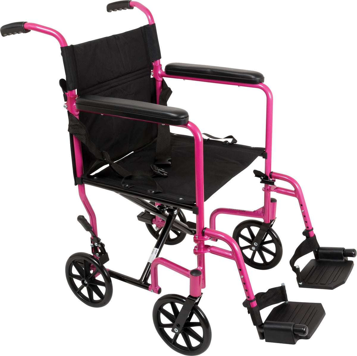 ProBasics TCA1916BK Aluminum Transport Wheelchair, 19" Seat, 300 lb