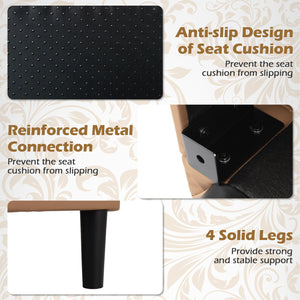 PU Leather Modern Accent Chair with Removable Seat Cushion-Brown view 8