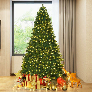 8 Feet PVC Artificial Christmas Tree with LED Lights-8 ft view 6