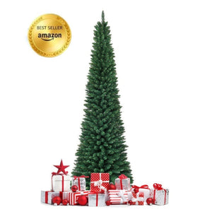 PVC Artificial Slim Pencil Christmas Tree-7' view 4