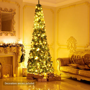 PVC Artificial Slim Pencil Christmas Tree-9' view 3