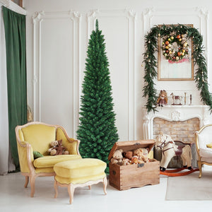 PVC Artificial Slim Pencil Christmas Tree-8 Feet view 3