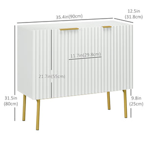 Modern Storage Cabinet Sideboard Buffet Cabinet with Gold Legs for Living Room Dining Room Hallway Black – view 16