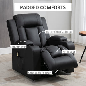 Power Lift Recliner Chair for Elderly, PU Leather Electric Recliner Chair with Footrest, Remote Control – view 5