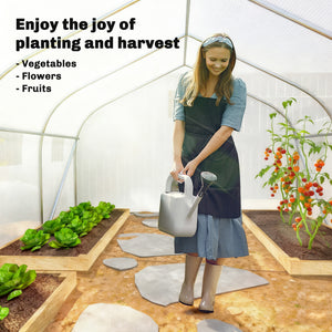 15'x10'x7' Greenhouse Gardening Planting Shed White