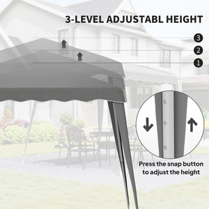 8' x 8' Pop Up Canopy, Outdoor Foldable Tent, Portable Canopy Tent with Carrying Bag for Camping, Party – view 13